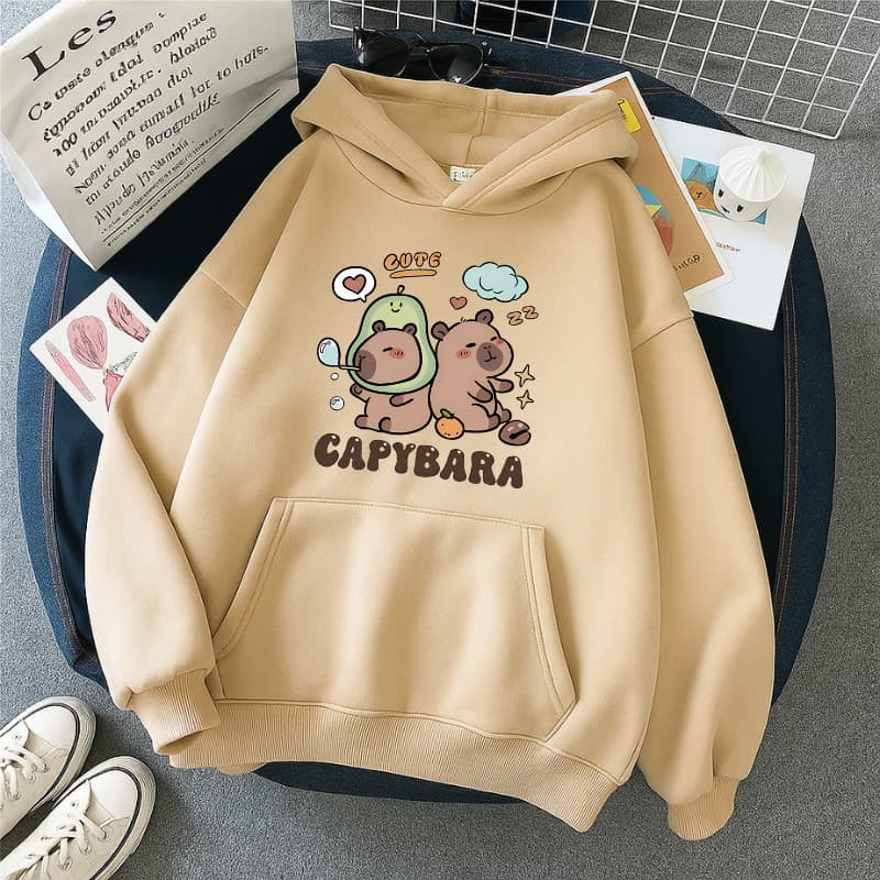 Moletom Canguru Capivara Duo Dupla Capybara Fofa Blusa de Frio Inverso