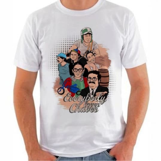 Camiseta masculina Esatampada Turma do Chaves madruga filme Serie Plus size Premium 100% algodão