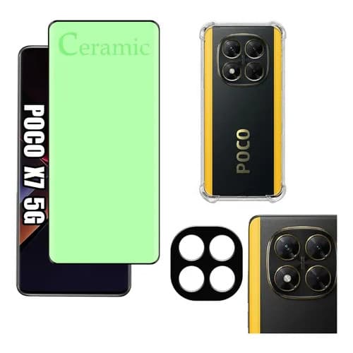 Kit Para Xiami X7 5G - Película Cerâmica + Capa + Câmera