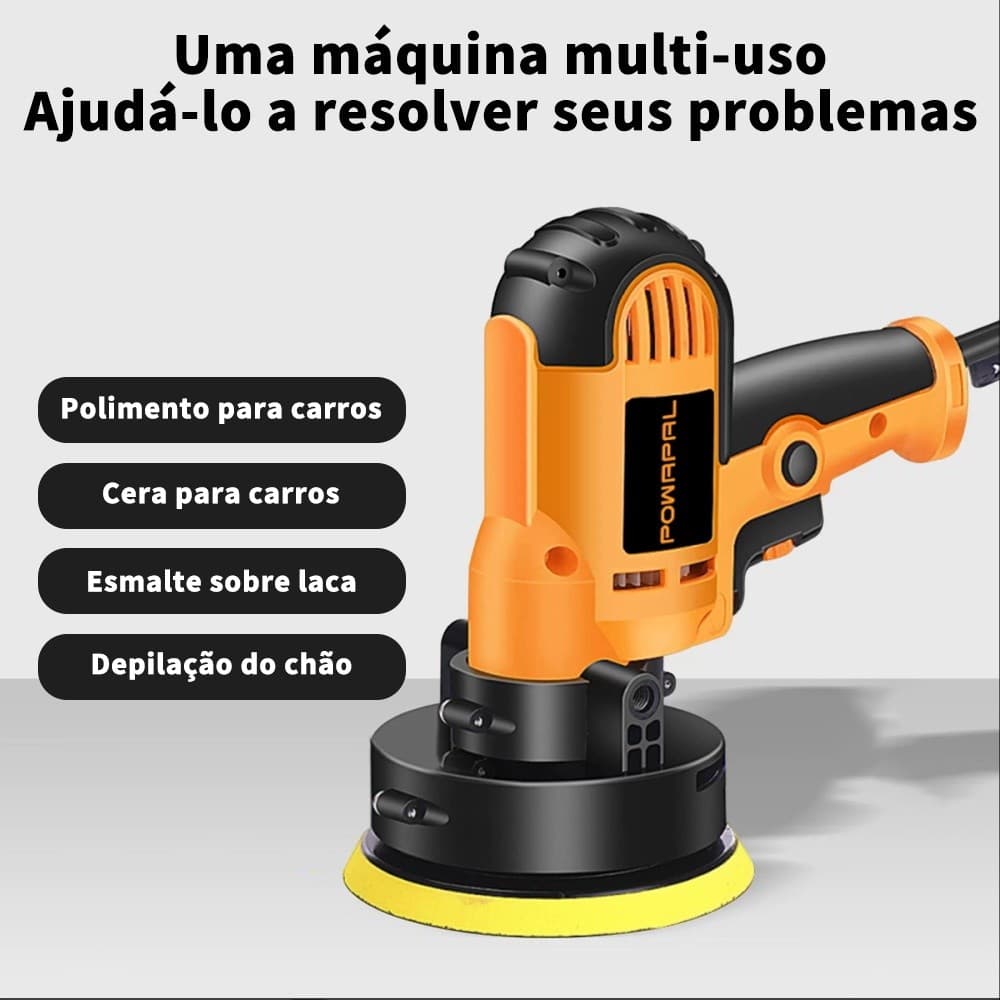 Politriz Polidor Lixadeira Angular Automotiva Rotativa Roto Orbital De Mão Multifunções 800w