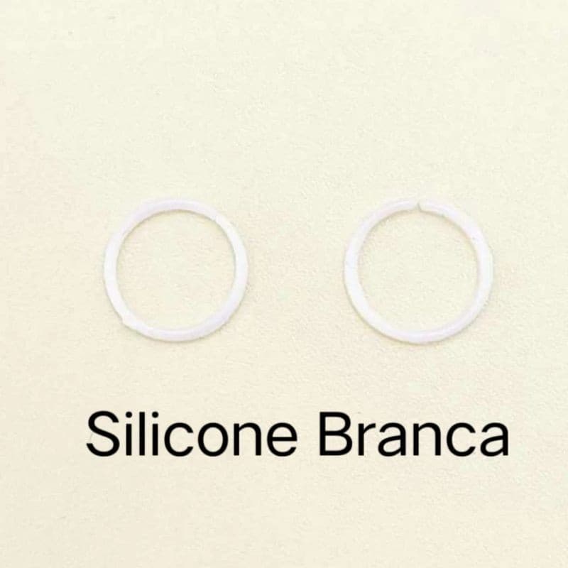 1 Unidade Piercing de Nariz Argola Branca Silicone Flexível Argola Umissex