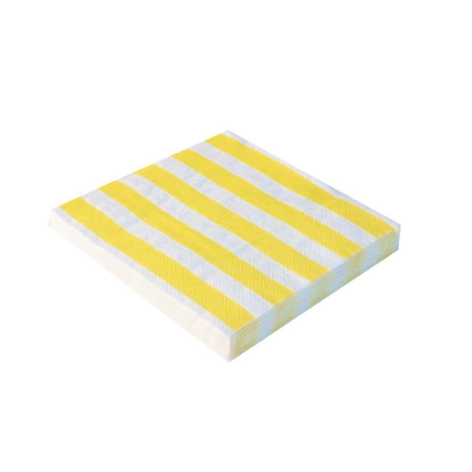 Guardanapo Listrado Amarelo 20 Unidades
