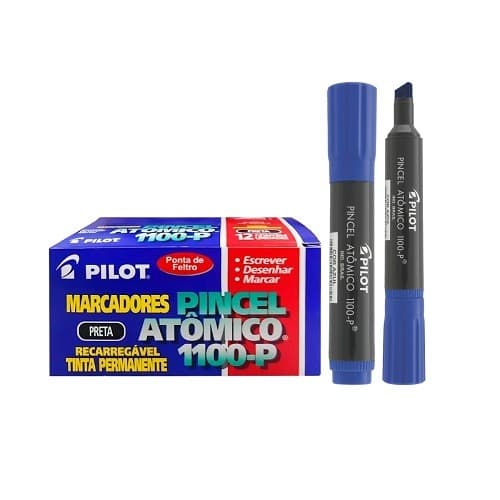 Pincel Atômico Marcador Per.1100-P Recarregável C/12Un Pilot
