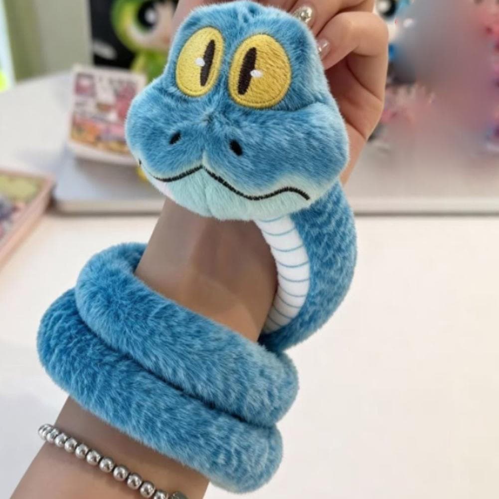 Brinquedo de Pelúcia Cobra Cinza da Crazy Animal City, Boneca Azul de Desenho Animado Macia e Fofa para Crianças K3y6