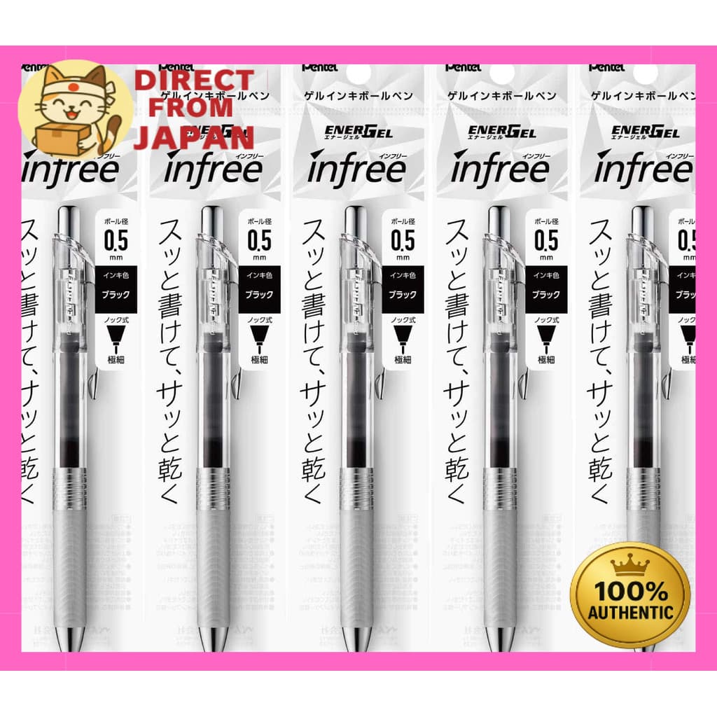 Common Product Title:  
"Pentel EnerGel Liquid Gel Ink Ballpoint Pen, 0.5mm/0.4mm/0.7mm, Clear Barrel, Various Colors, P