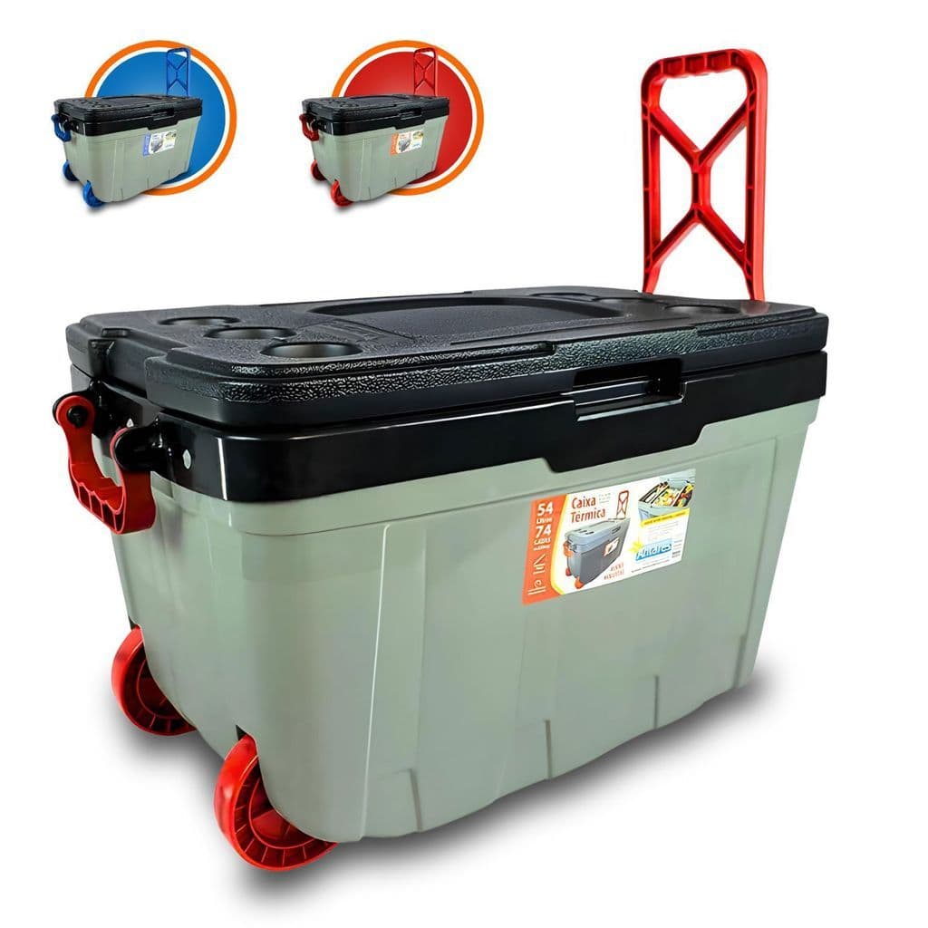 Cooler Caixa Térmica 54 L C/ Alça Reforçada Várias Cores