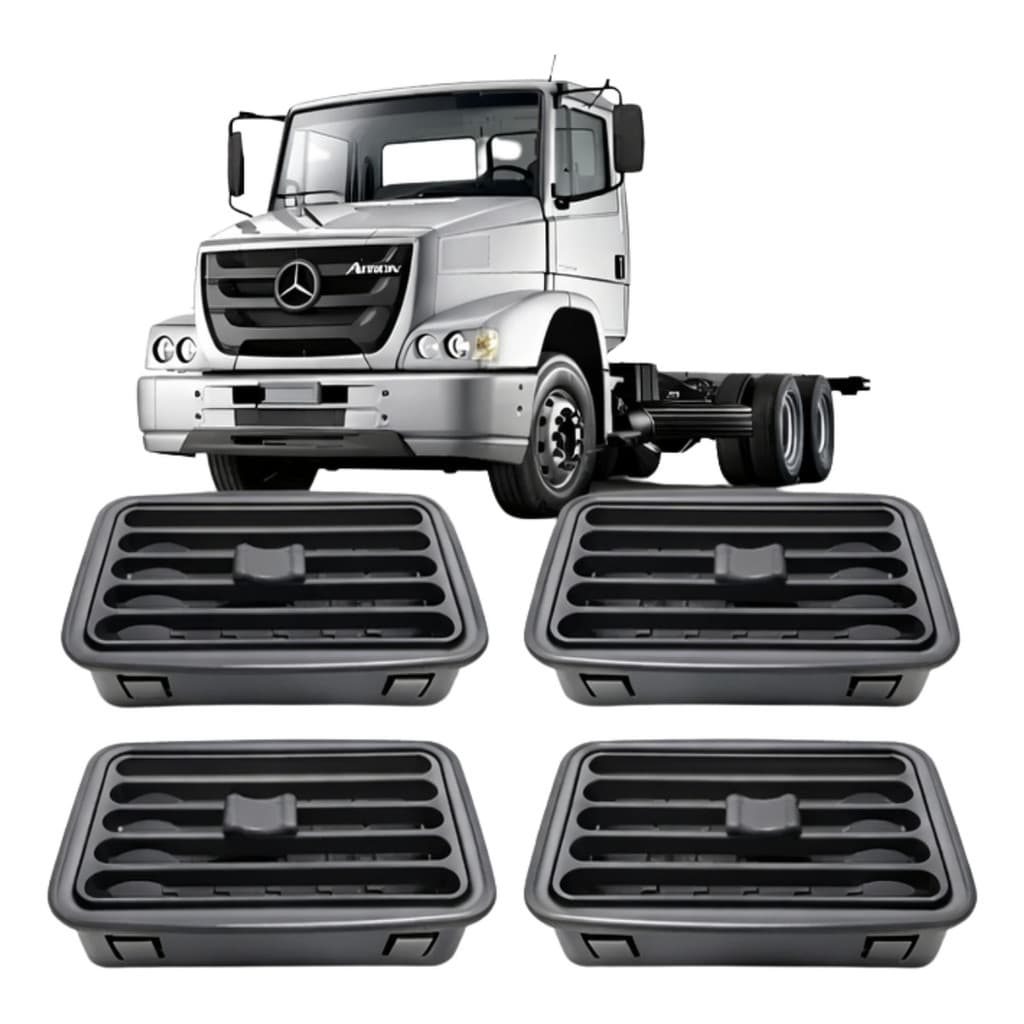 Kit 4 Difusores Grade Ar Painel Mercedes-benz Linha Atron