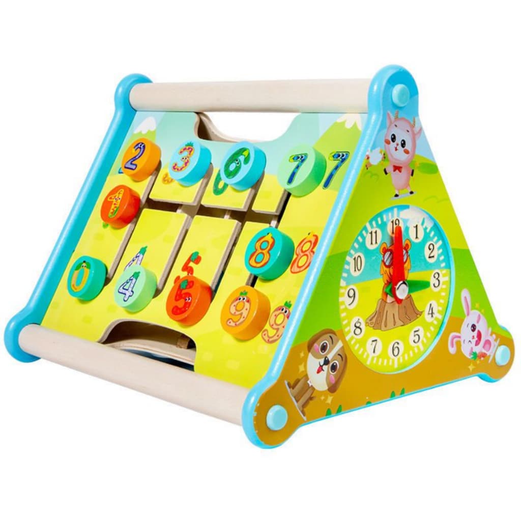 Brinquedo Infantil 6 em 1 Montessori Madeira Estimula Coordenação Motora Com Espelho pedagógico