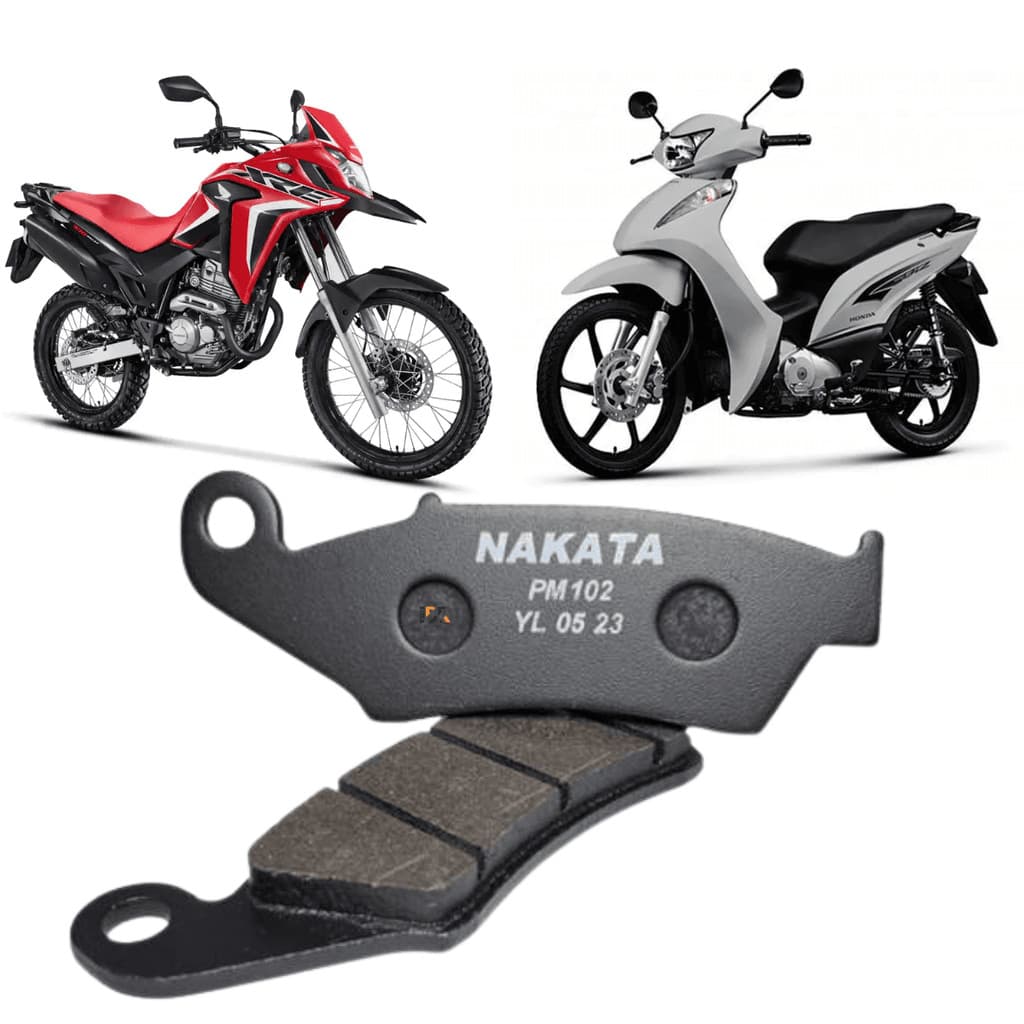 Pastilha de freio dianteiro Biz 125 NX150 BROS 150 160  XRE 300 PM102 Nakata Original