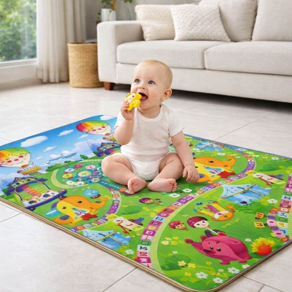 Tapete de Atividades Bebê 180x117 Térmico Dobrável Com Bolsa Portátil