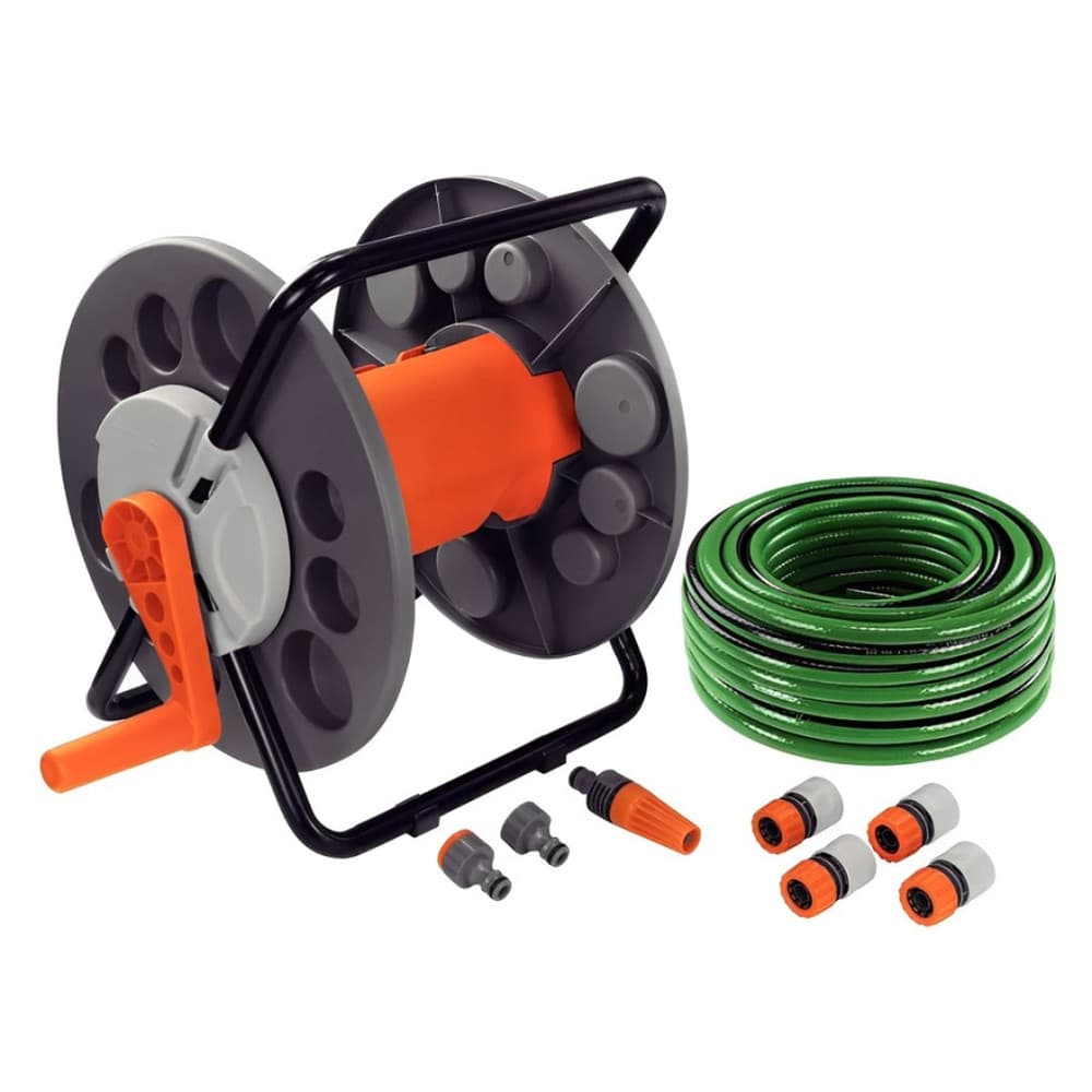 Kit De Mangueira Flexivel 20M Com Enrolador e Acessórios Tramontina