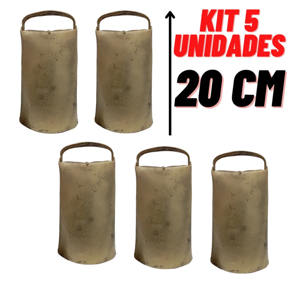 Sino Cincerro Boi Vaca Chocalho Pe De Serra Grande 20 Cm oferta 5 unidades