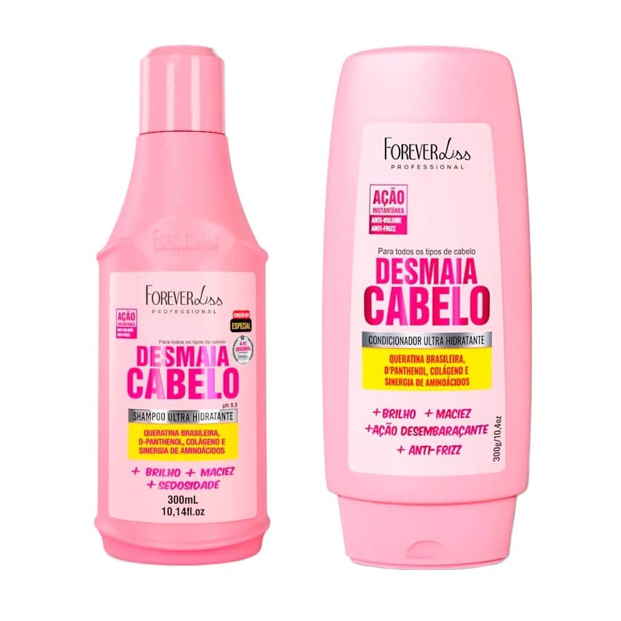 1098FL-Kit3 Desmaia cabelo, Shampoo+Condensador Forest Liss