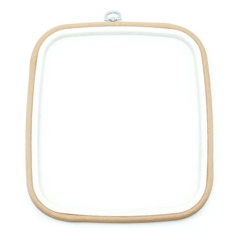 Bastidor Flexível para Bordado Quadrado Bege 230x250mm Nurge