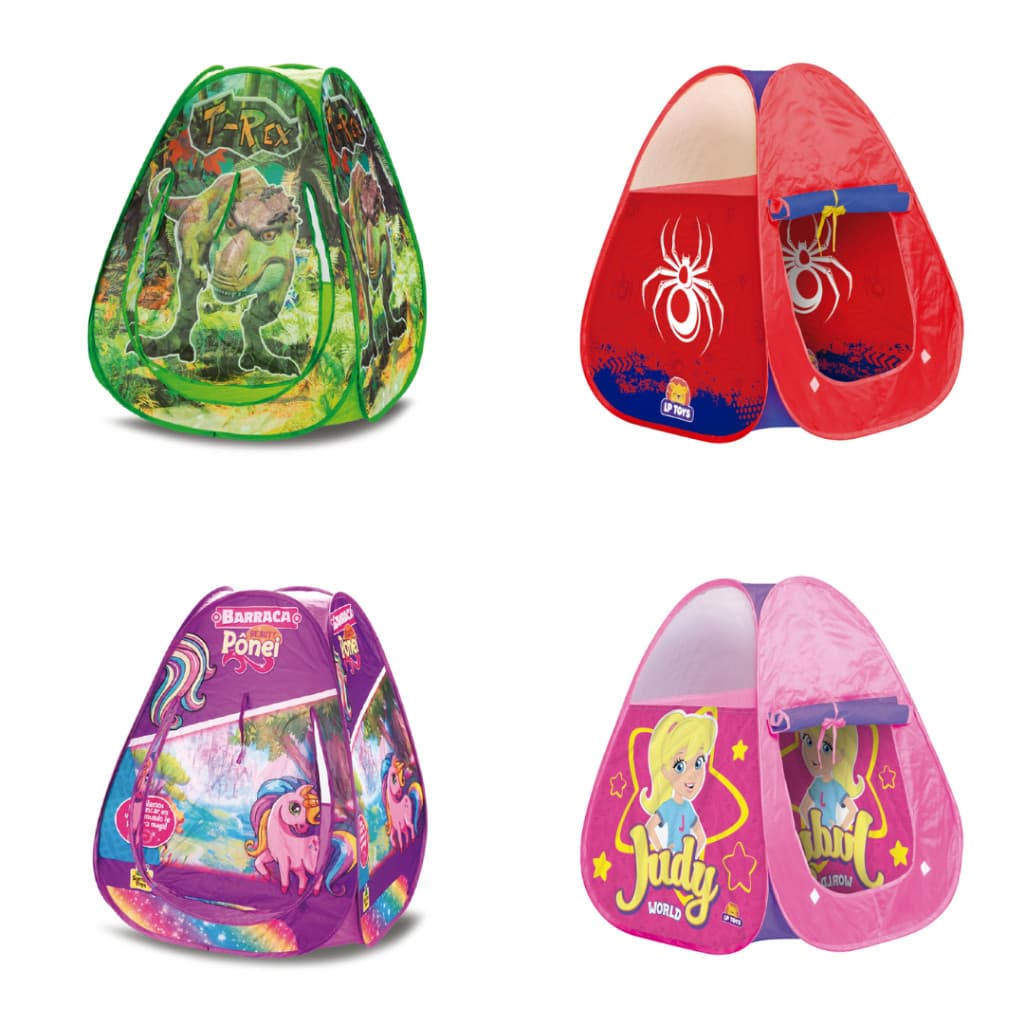 Brinquedo Infantil Barraca Cabaninha Toca Infantil Dobrável -LP Toys Tema Variados