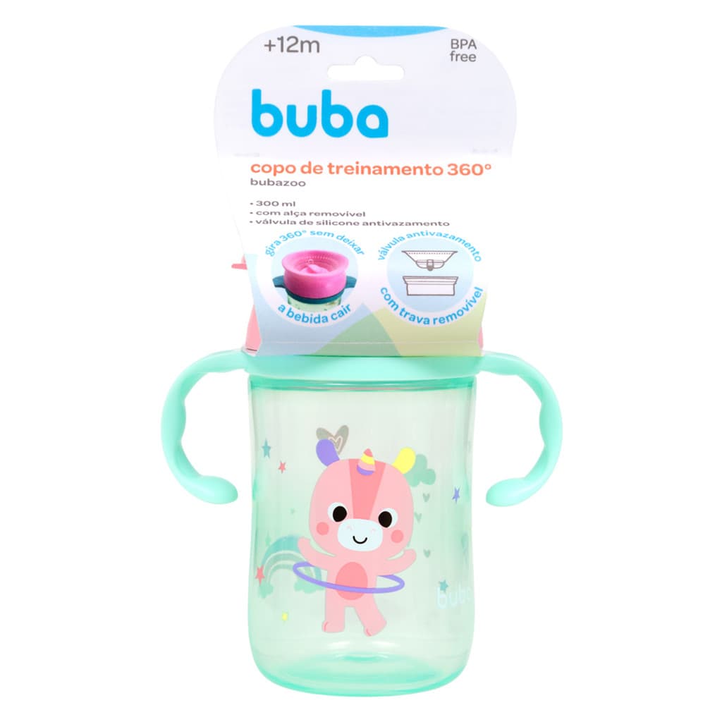 Copo de Treinamento 360° Buba zoo Unicórnio 300ml