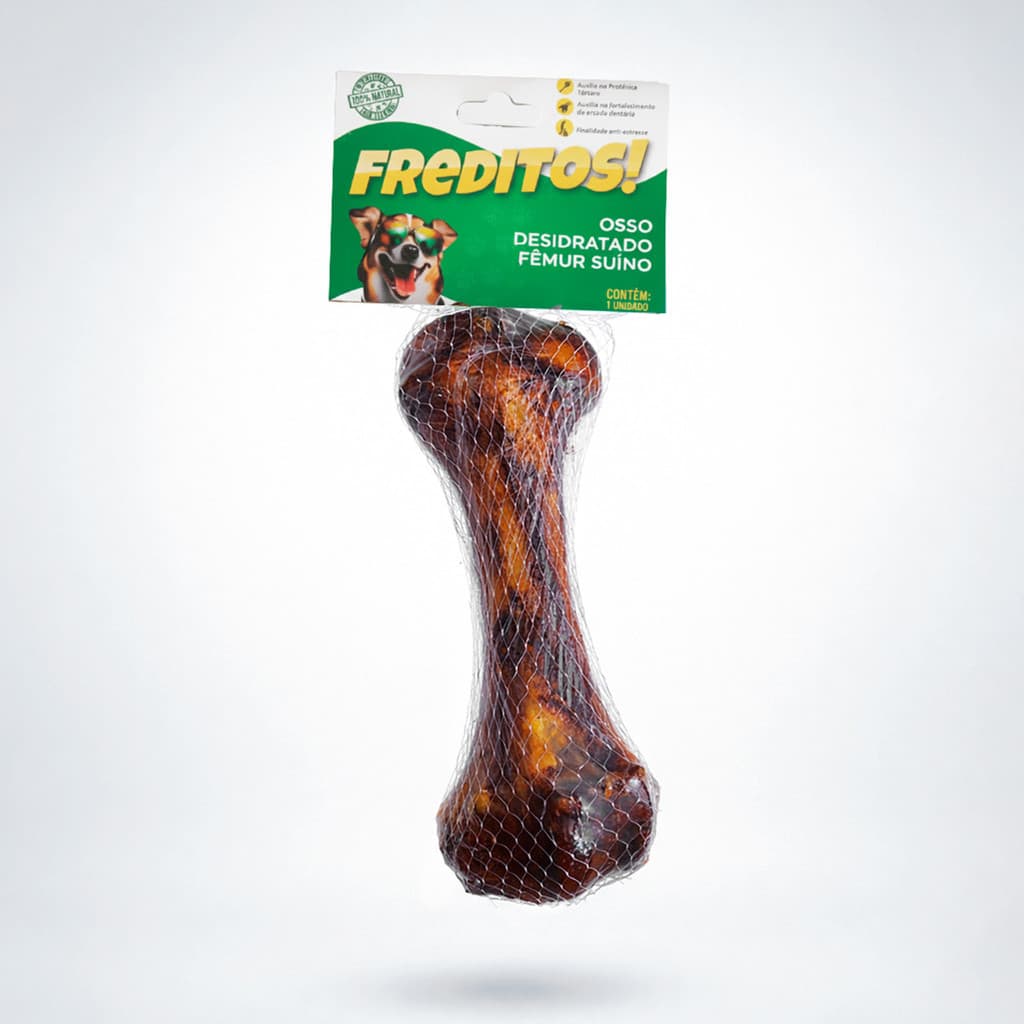 Osso Mordedor Para Cães Freditos Mini Femur Suino - 1UN