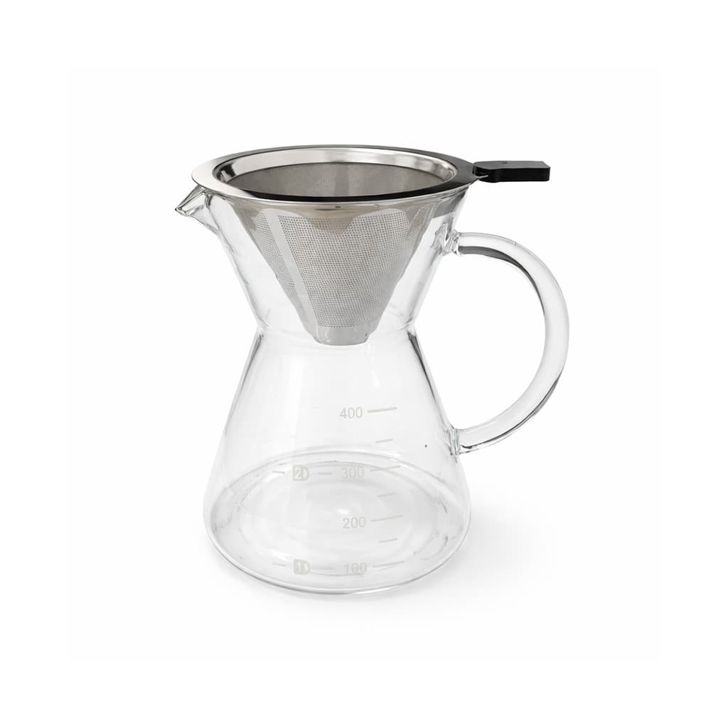 Cafeteira Vidro Borossilicato Com Filtro Inox Vilnius 400ml