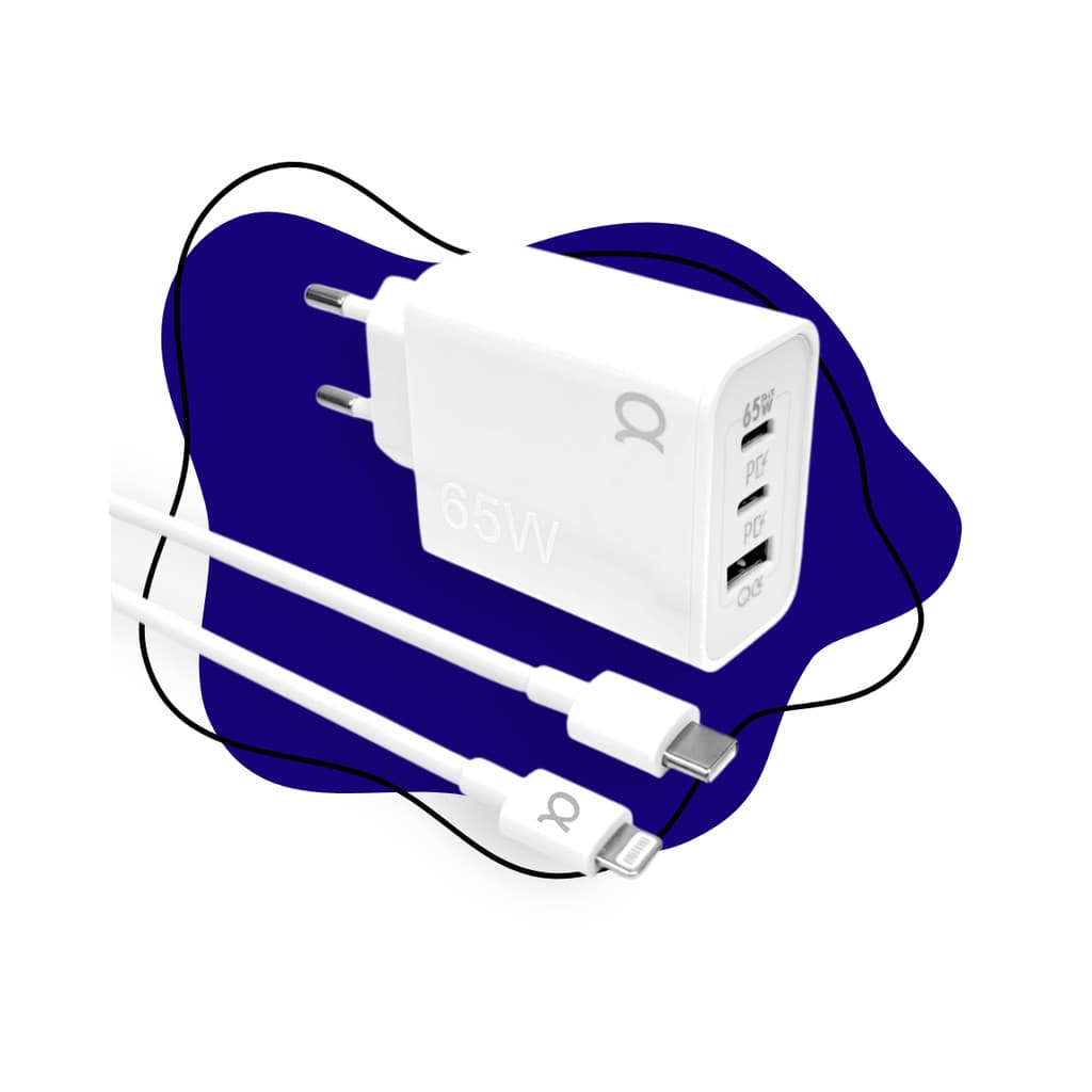 Carregador Turbo Agold 65w Ca46-6 Com Lightning Para iPhone