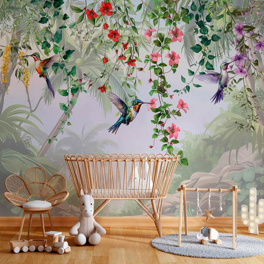 Papel De Parede Adesivo Painel Floral