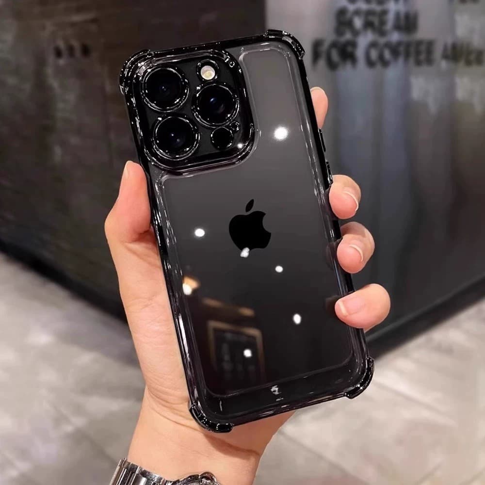 Capa De Telefone Galvanizada De Quatro Cantos À Prova De Choque Compatível Com iPhone 17 16 15 14 13 12 11 Pro Max Plus
