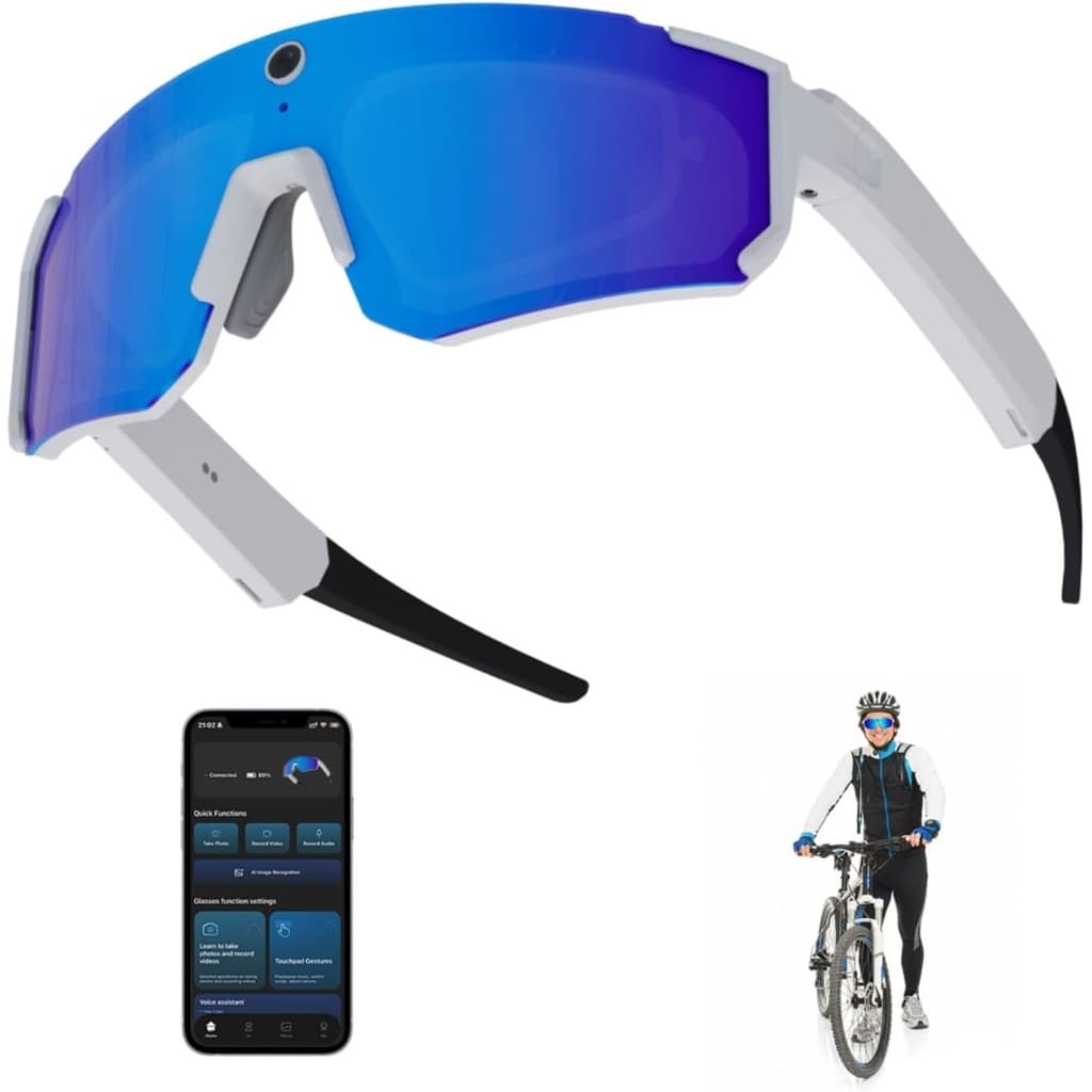 Óculos Inteligentes AI Com Câmera 4K , De Gravação De Vídeo HD De 8 Mp Sol Bluetooth Tecnologia Vestível Para Esportes A