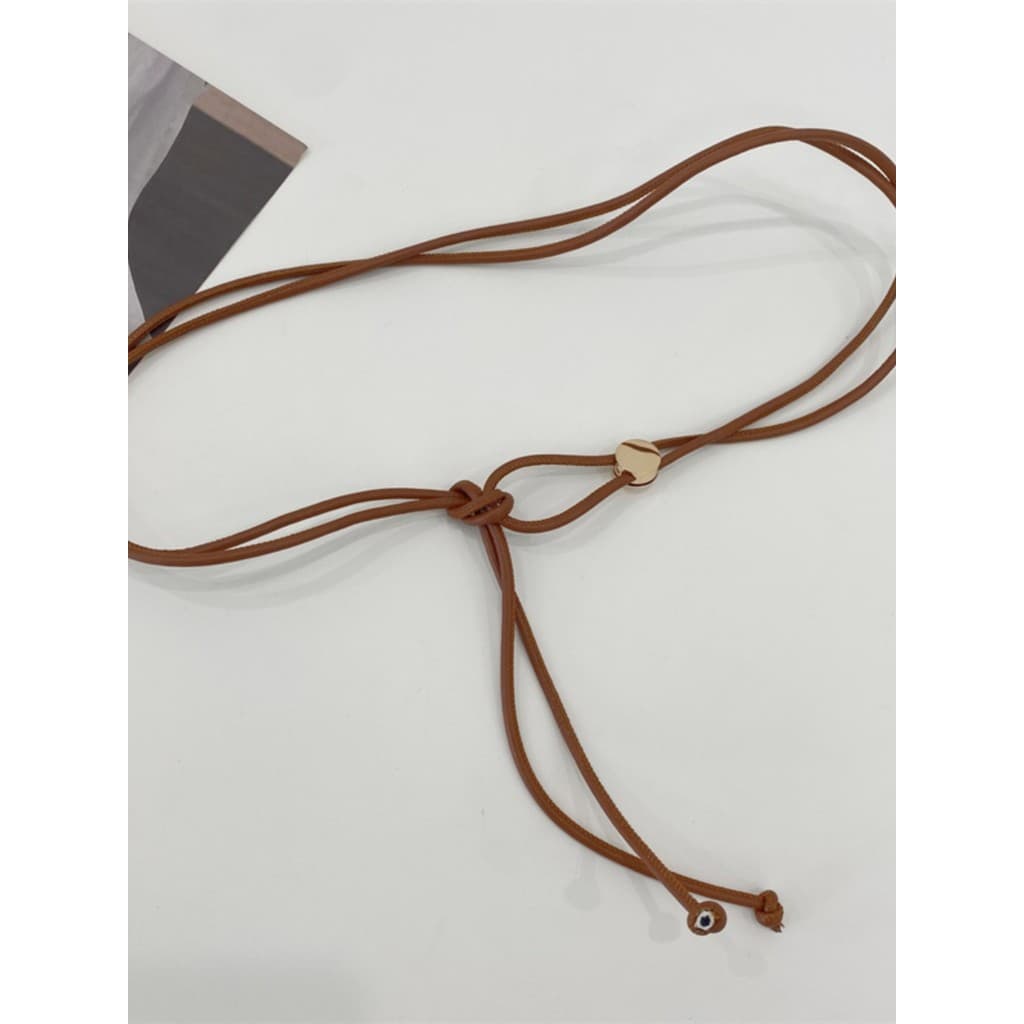 Feminino simples All-Match cinto fino atado corda trançada decorativa combinando saia atada cinto feminino K