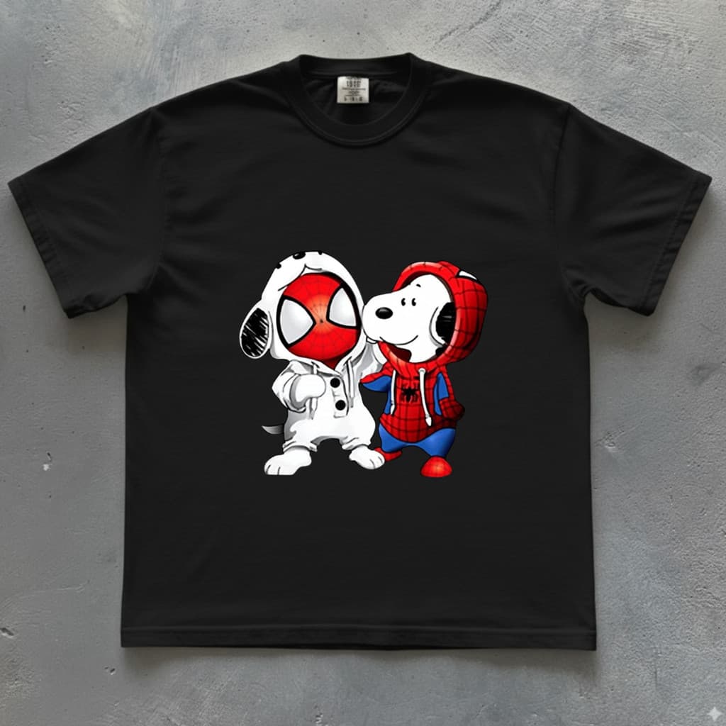 Camiseta  Snoopy Homem Aranha  Lendarios Regular  e Plus size