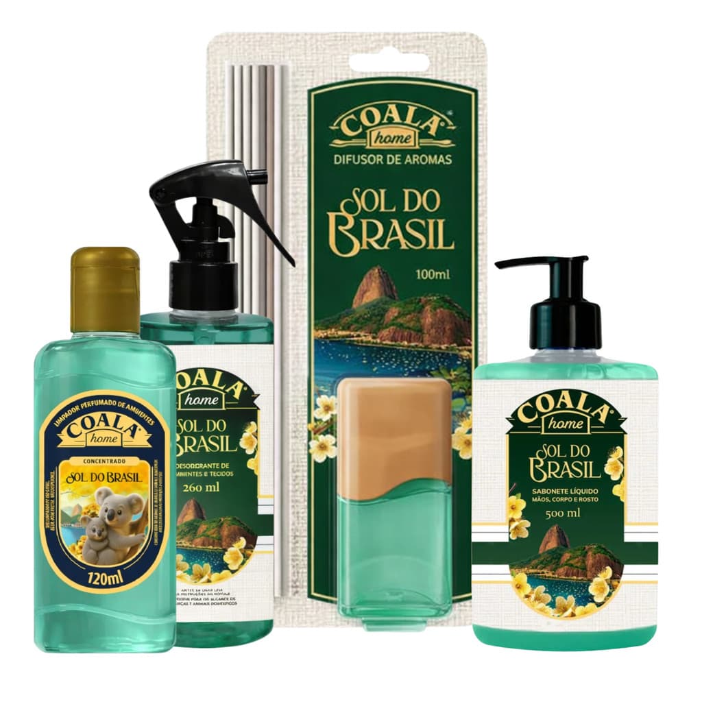 Kit Coala Home - Sol Do Brasil - 4 Itens