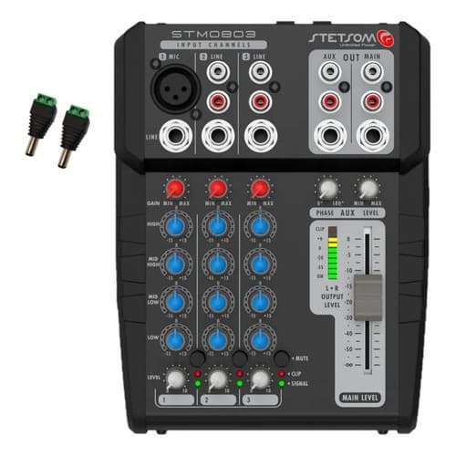 Stetsom Stm0803 Mesa Equalizadora Som 3 Canais Cor Preto
