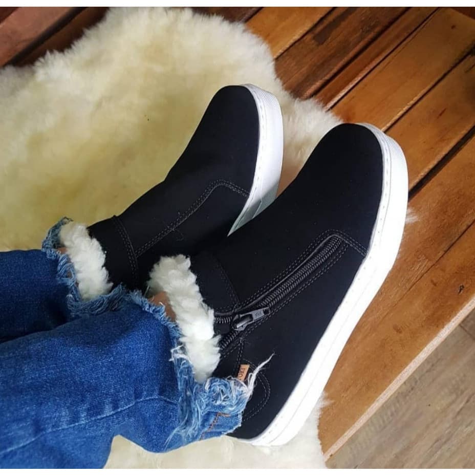 Bota Coturno Feminino De Pelo Lã De Inverno Frio  lX eXCLUSIVO 26