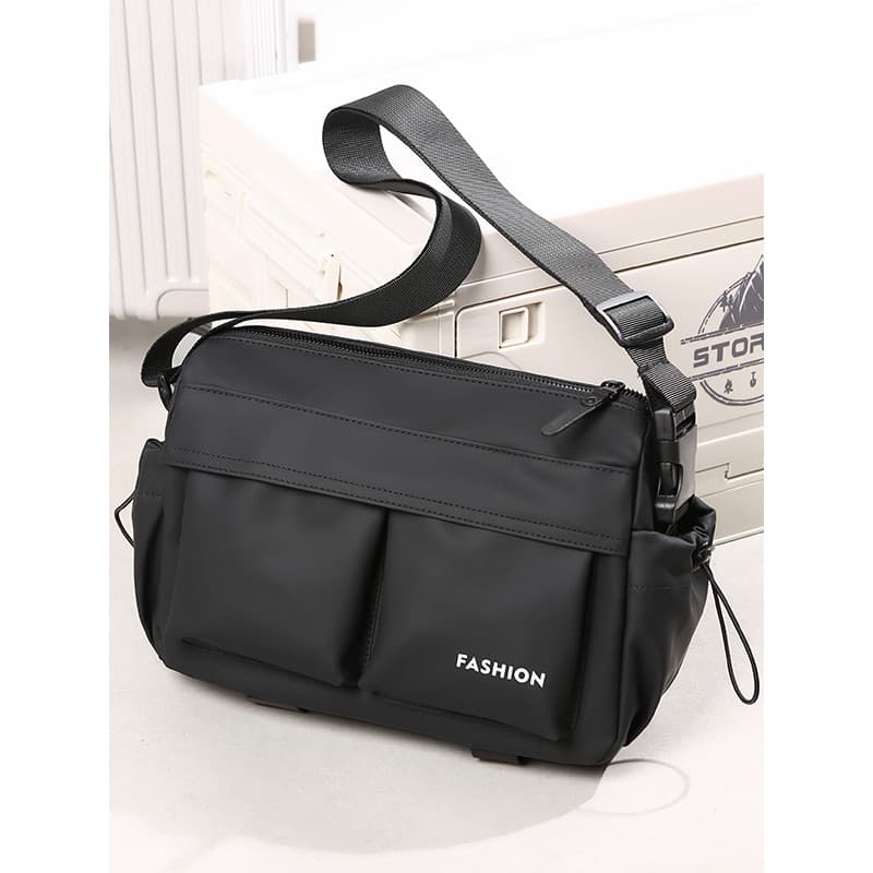 Bolsa mensageiro masculina esportiva à prova d'água, multibolso, leve, Casual, bolsa mensageiro, elegante, All-match, bo