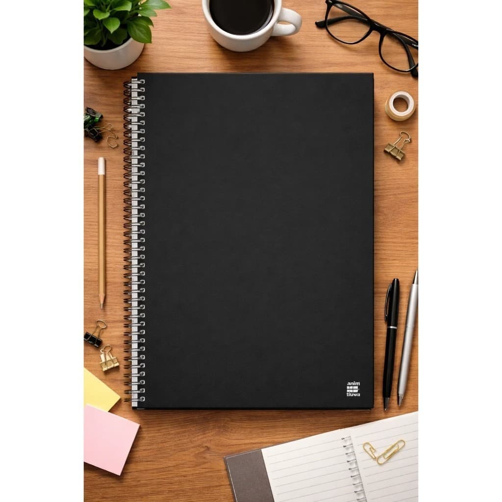 Caderno Preto 10 Matérias 140 Folhas Estudo Escolar Escrever Faculdade