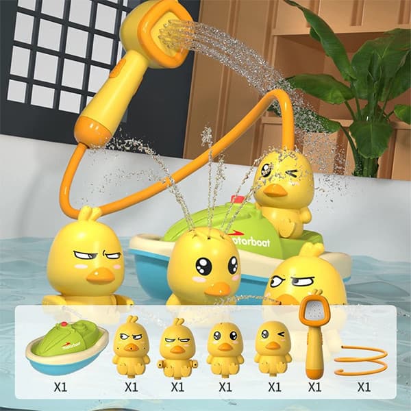 Crianças brinquedos de banho elétrico pato amarelo chuveiro criança Sprinkler
