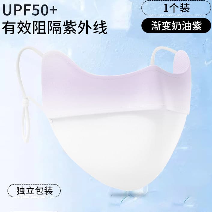 Máscara protetora solar feminina Anti-ultravioleta alto valor proteção para os olhos canto gelo seda respirável 3d tridi