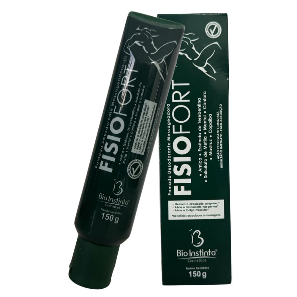 Pomada Massageadora FisioFort 150g Bio Instinto Relaxante Muscular Corporal