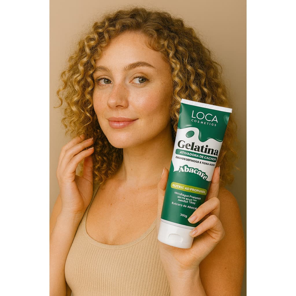 Gelatina Nutritiva Abacate – Definição e Brilho para Cachos 200g | Loca Cosmetics