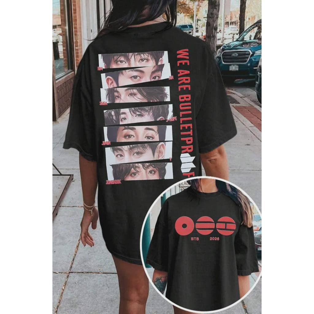 2026 Camiseta Masculina Feminina BTS World Turnê WE ARE BULLETPROOF Kpop FÃS Unissex Streetwear