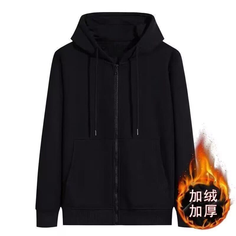 2024 primavera outono inverno jaqueta fina masculina com capuz Cardigan zíper forro de lã moletom jaqueta masculina na m