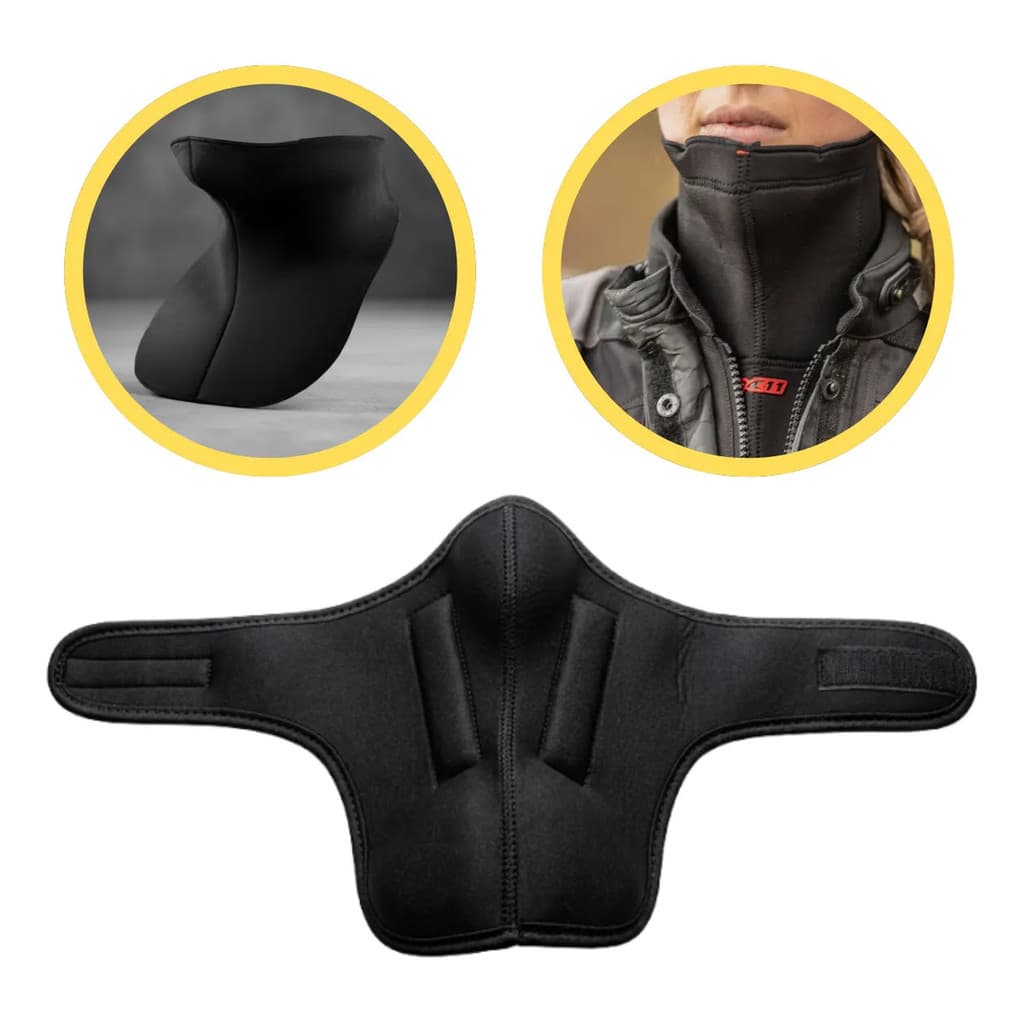 Protetor Pescoço Moto Pescoceira Linha Pipa Cerol Frio Preto Universal
