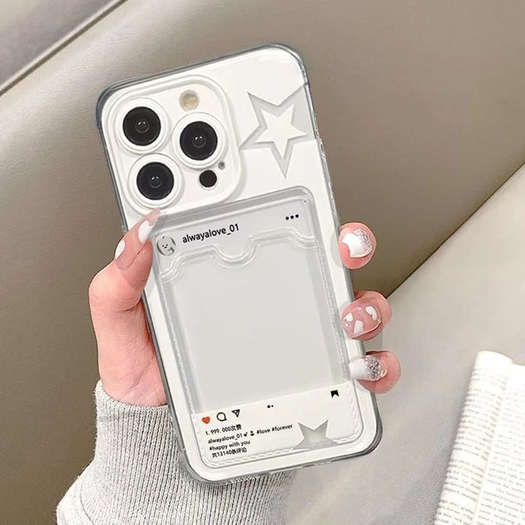 Capa Transparente Estrela com Anti-Quebra Samsung A14 A15 A54 A55 A05S A16 A07 A17 S22 S23 S24 S25 Ultra