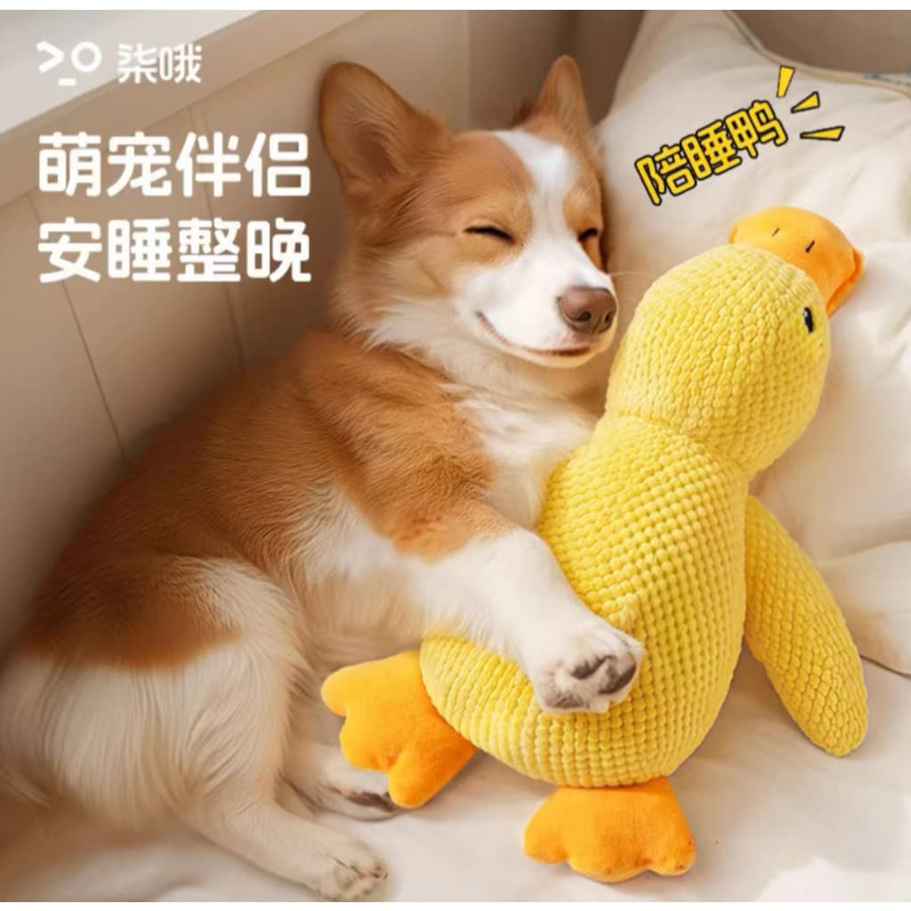 Pato de Brinquedo para Cachorros – Com Som, Antiestresse e Higiene Dental
