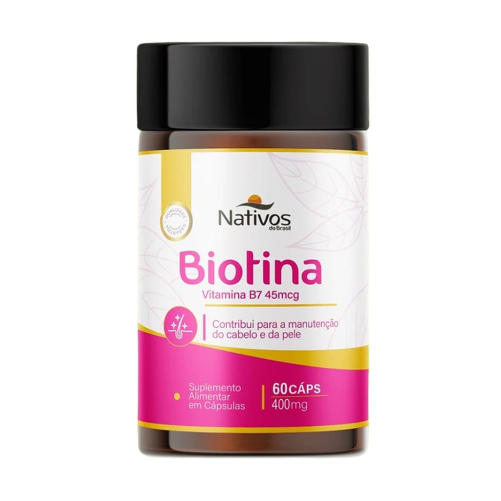 Biotina (Vitamina B7) 60 Cápsulas - Nativos do Brasil