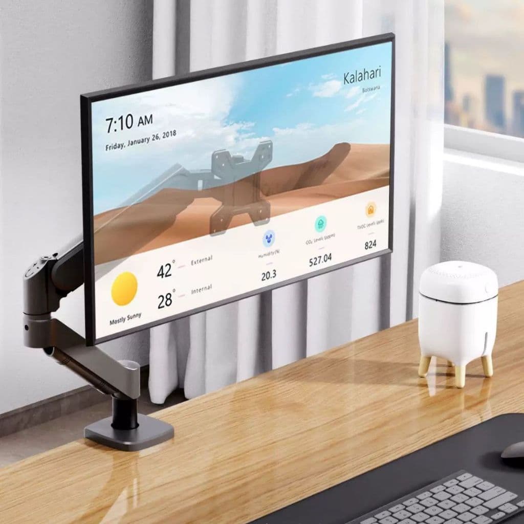 Suporte Para Monitor Articulado a Gás Articulado De Parede Monitor Tv Pistão A Gás Até 32Polegadas Altura Ajustável