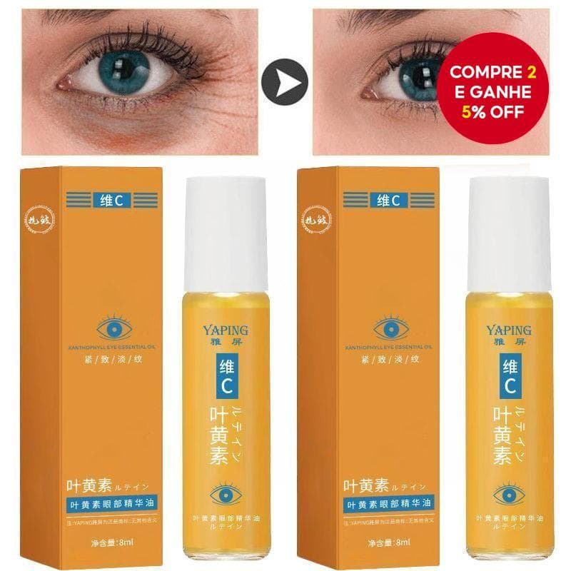 Conjunto de 2 peças U1UM contendo óleo de luteína para os olhos, combate olheiras, elimina rugas, reduz linhas finas