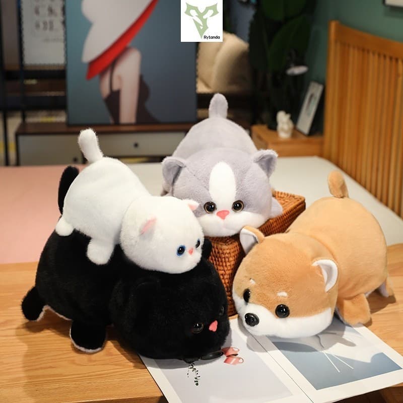 ✨ Em Estoque Troca Reversível De Flip Change Cute Pet Series Plush Toy 2 1 Dog Cat Doll Creative Kawaii Double Sided Sof