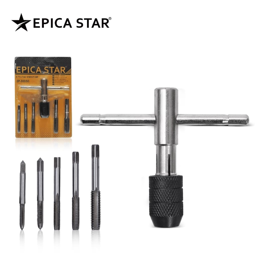 Kit Machos para Rosca 6 Peças - Profissional para Máquinas e Metais | Aço Resistente
