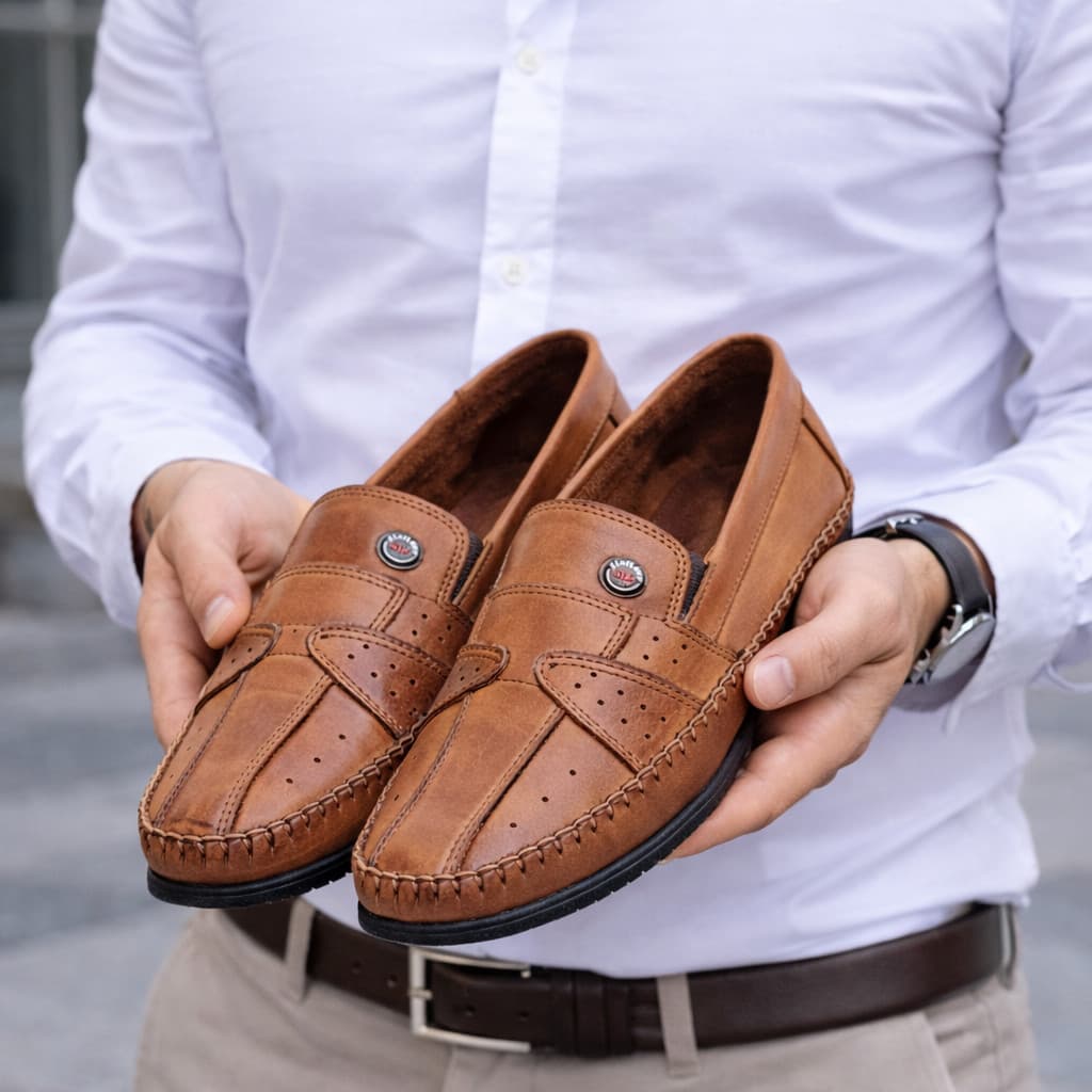 Sapato Masculino Mocassim Couro Casual Social Confortável Solado Antiderrapante
