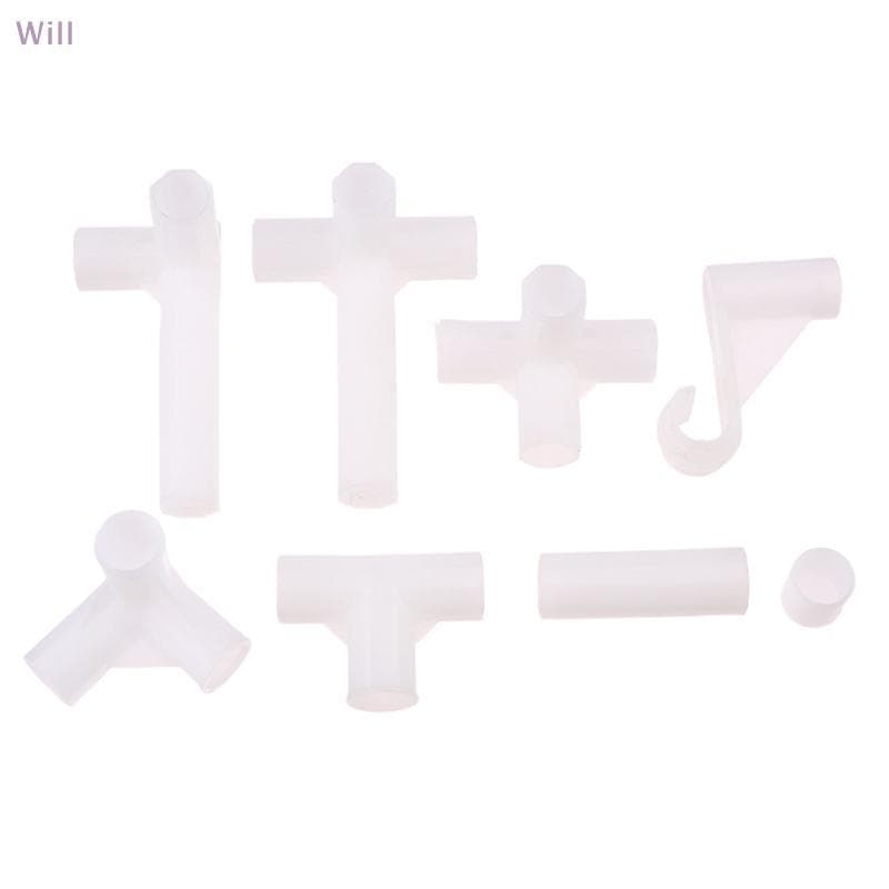Adaptador De Tubo Comum De Quatro Cinco Vias ID13mm , 2 Peças , Acessórios De Gancho De Guarda-Roupa De Prateleira , Con