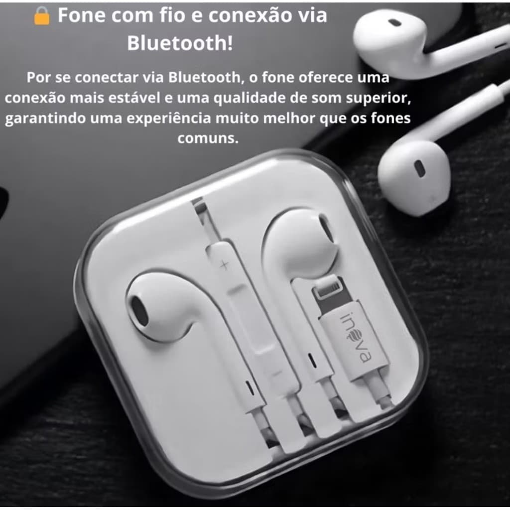 Fone De Ouvido Para Iphone E Ipad Com Microfone-compativel Com Iphone 7,8,X,11,12,13e14
